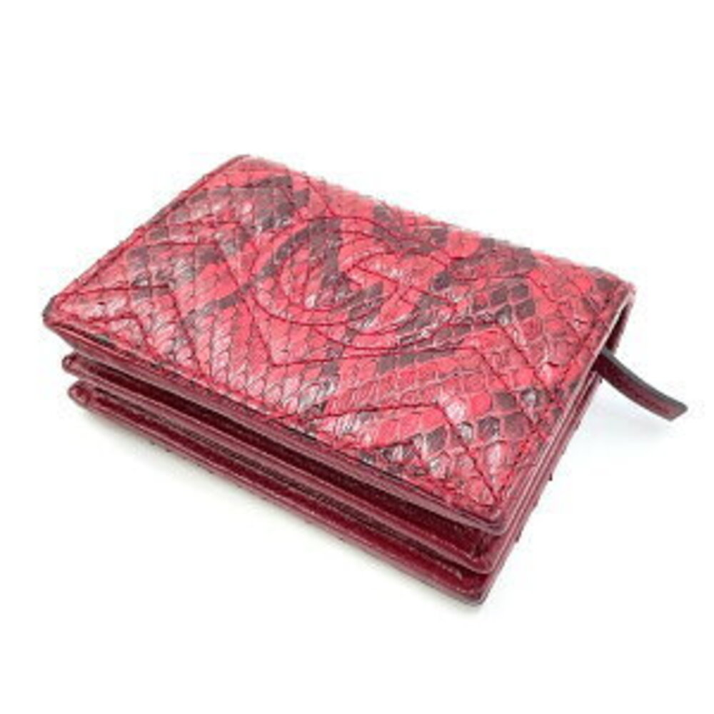 Gucci Python Compact Wallet Leather Red - image 6
